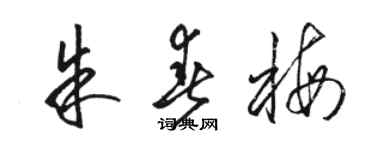 駱恆光朱春梅草書個性簽名怎么寫