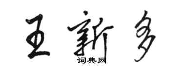 駱恆光王新多行書個性簽名怎么寫