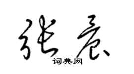 梁錦英張晨草書個性簽名怎么寫