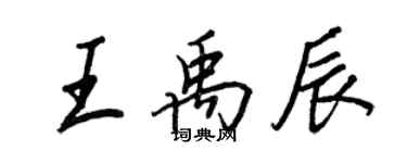 王正良王禹辰行書個性簽名怎么寫