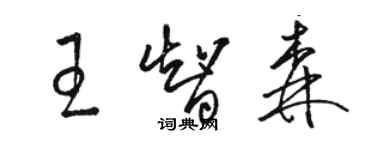 駱恆光王智森草書個性簽名怎么寫