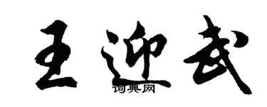 胡問遂王迎武行書個性簽名怎么寫
