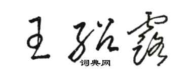 駱恆光王紹露草書個性簽名怎么寫