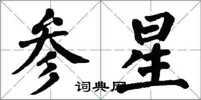 翁闓運參星楷書怎么寫