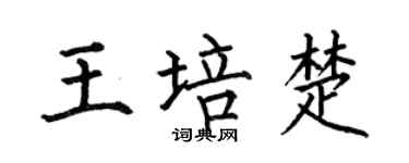 何伯昌王培楚楷書個性簽名怎么寫