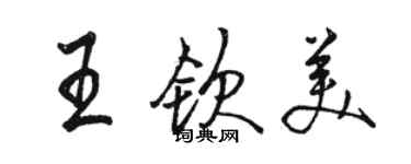 駱恆光王欽美行書個性簽名怎么寫