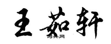 胡問遂王茹軒行書個性簽名怎么寫