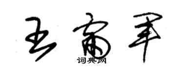 朱錫榮王雷軍草書個性簽名怎么寫