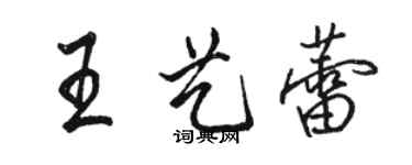 駱恆光王藝蕾行書個性簽名怎么寫