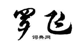 胡問遂羅飛行書個性簽名怎么寫