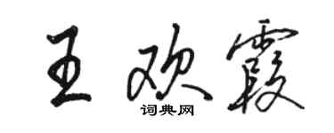 駱恆光王歡霞行書個性簽名怎么寫