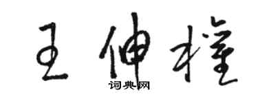 駱恆光王伸權草書個性簽名怎么寫