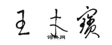 駱恆光王才寶草書個性簽名怎么寫