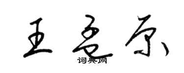 梁錦英王孟原草書個性簽名怎么寫