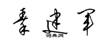 梁錦英秦建軍草書個性簽名怎么寫