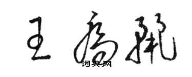 駱恆光王喬麗草書個性簽名怎么寫