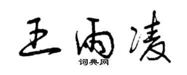 曾慶福王雨凌草書個性簽名怎么寫