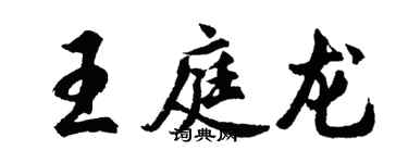 胡問遂王庭龍行書個性簽名怎么寫