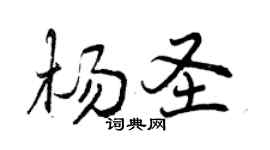 曾慶福楊聖行書個性簽名怎么寫