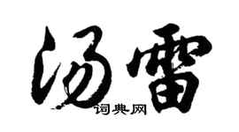 胡問遂湯雷行書個性簽名怎么寫