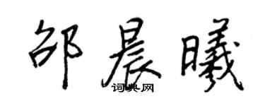 王正良邵晨曦行書個性簽名怎么寫