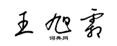 梁錦英王旭霜草書個性簽名怎么寫