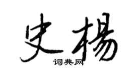 王正良史楊行書個性簽名怎么寫