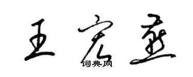 梁錦英王宏燕草書個性簽名怎么寫