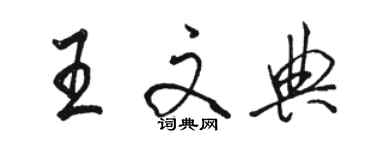 駱恆光王文典行書個性簽名怎么寫