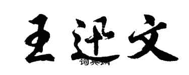 胡問遂王迅文行書個性簽名怎么寫