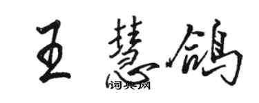 駱恆光王慧鴿行書個性簽名怎么寫