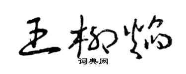 曾慶福王柳焰草書個性簽名怎么寫