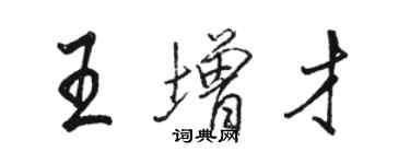 駱恆光王增才行書個性簽名怎么寫