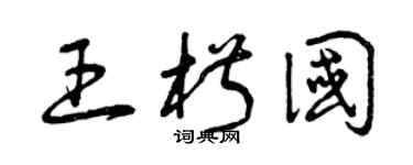 曾慶福王椒國草書個性簽名怎么寫