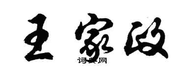 胡問遂王家政行書個性簽名怎么寫