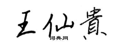 王正良王仙貴行書個性簽名怎么寫