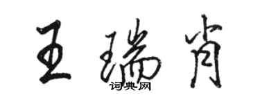 駱恆光王瑞肖行書個性簽名怎么寫