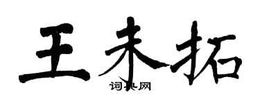 翁闓運王未拓楷書個性簽名怎么寫