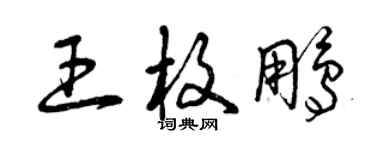 曾慶福王枚鵬草書個性簽名怎么寫