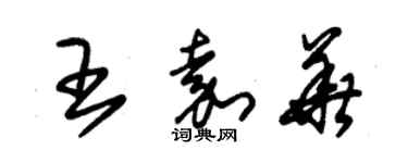 朱錫榮王嘉華草書個性簽名怎么寫