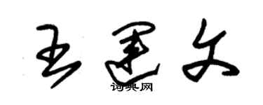 朱錫榮王運文草書個性簽名怎么寫