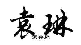 胡問遂袁琳行書個性簽名怎么寫