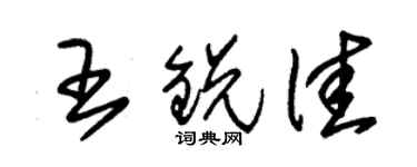 朱錫榮王銳佳草書個性簽名怎么寫