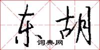 東胡怎么寫好看