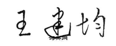 駱恆光王建均草書個性簽名怎么寫