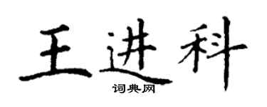丁謙王進科楷書個性簽名怎么寫