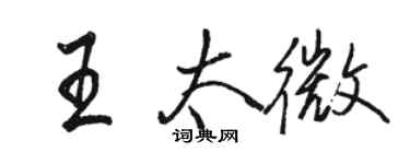 駱恆光王太微行書個性簽名怎么寫