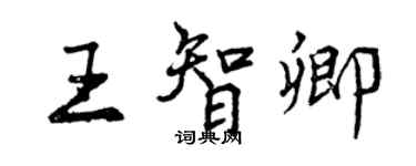 曾慶福王智卿行書個性簽名怎么寫