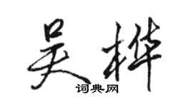 駱恆光吳樺行書個性簽名怎么寫