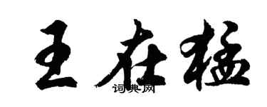 胡問遂王在猛行書個性簽名怎么寫